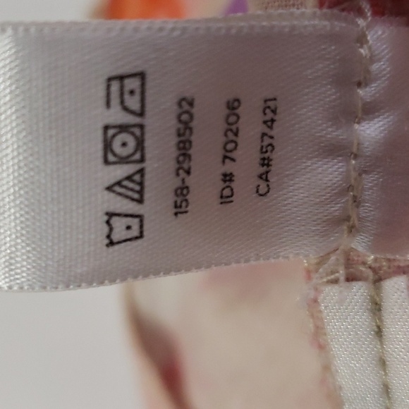 Loft, Ann Taylor. Colorful Pink/Orange Poppies Linen Look Material. Size 8 NWOT - Picture 13 of 16